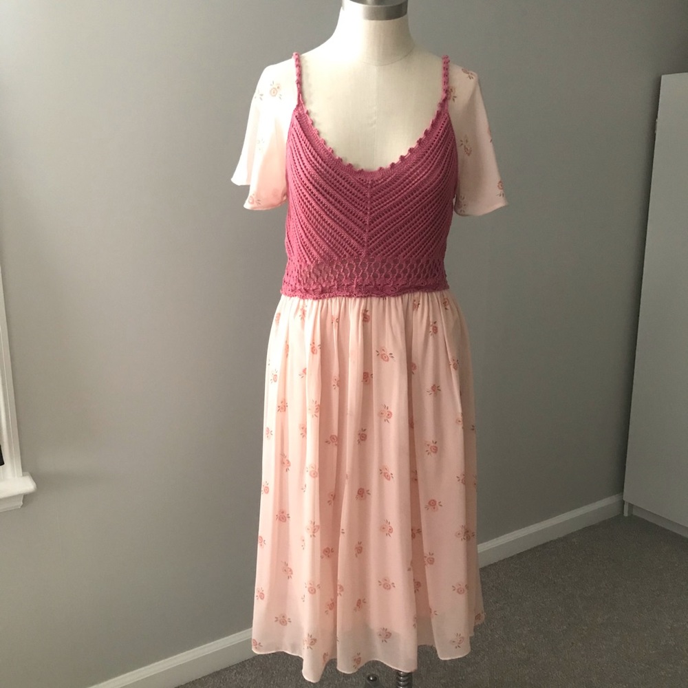 Free people crochet top dress size L